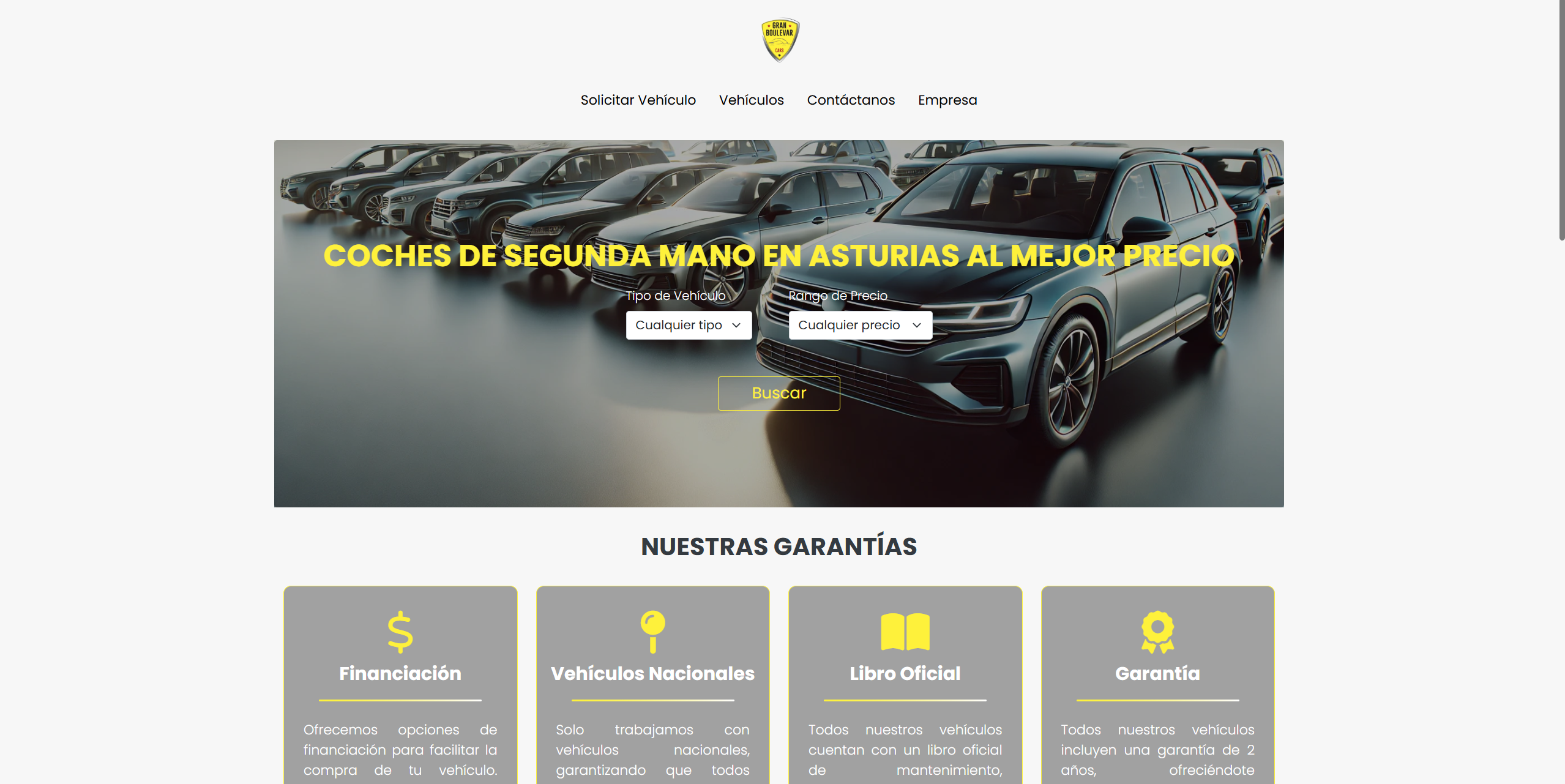 Web Corporativa - Gran Bulevar Cars